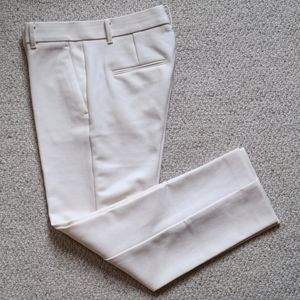 Ann Taylor Creamy White Career Ankle Pant